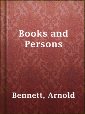 cover image of Books and Persons